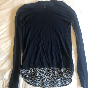 Blue, Long Sleeve Sweater